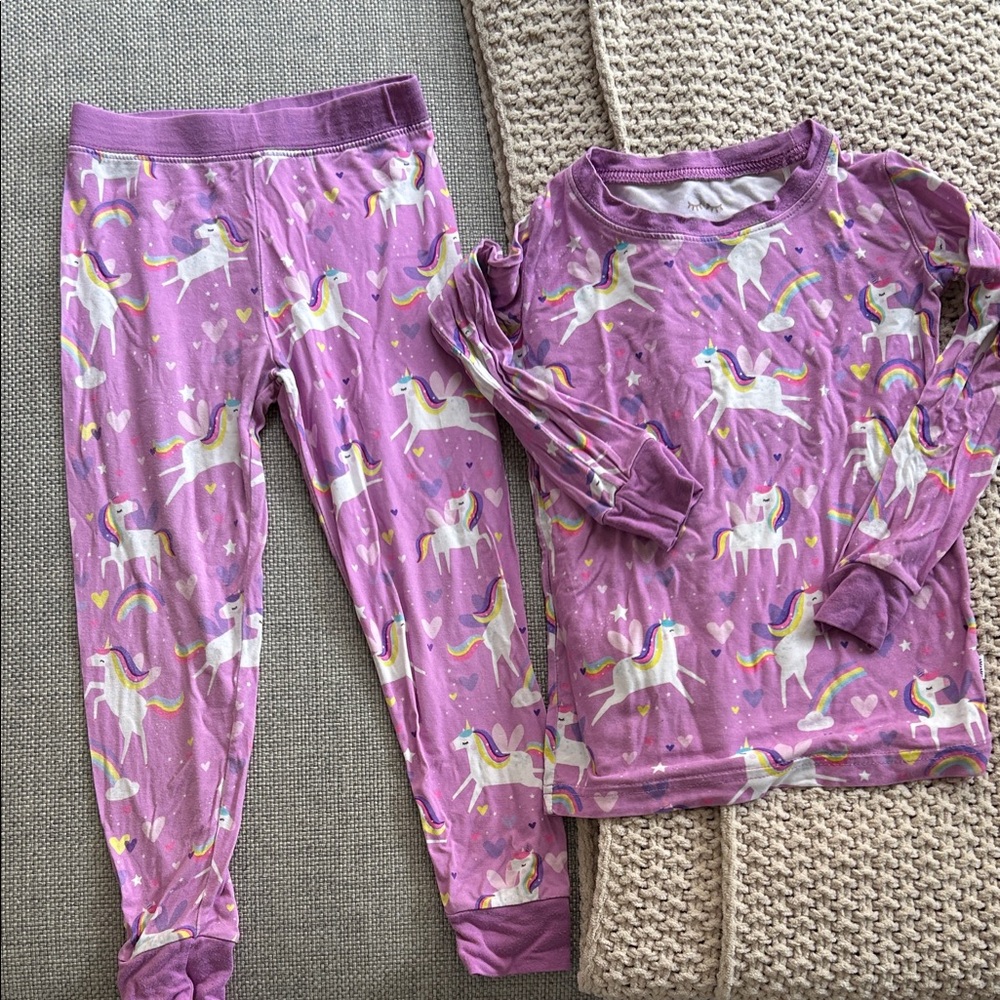 Little Sleepies Purple Unicorn Pajama Set